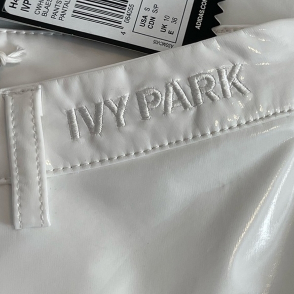 Adidas Originals x IVY PARK Beyoncé collaboration white latex pants NWT Small - Picture 11 of 16